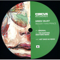 Green Velvet Bigger Than Prince USED VINYL 12INCH 33 S RPM 45 RPM