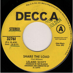 Leland Scott Share The Load / I'm Still Standing There USED VINYL 7INCH 45 RPM PROMO