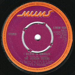Jackson Sisters I Believe In Miracles USED VINYL 7INCH 45 RPM SINGLE