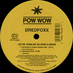 Dred Foxx Gettin' Down Wit Da Verbs & Nouns USED VINYL 12INCH 33 S RPM STEREO
