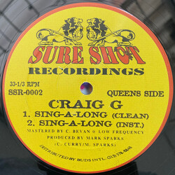 Craig G Sing-A-Long / Welcome 2 The Game USED VINYL 12INCH 33 S RPM