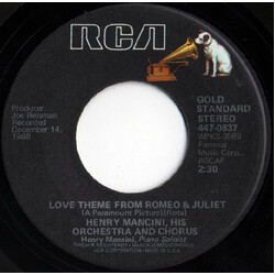 Henry Mancini And His Orchestra And Chorus Love Theme From Romeo & Juliet / The Windmills Of Your Mind USED VINYL 7INCH SINGLE 45 RPM REISSUE