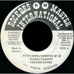 Freddy Ranks Five Commandments Of DJ USED VINYL 7INCH 45 RPM
