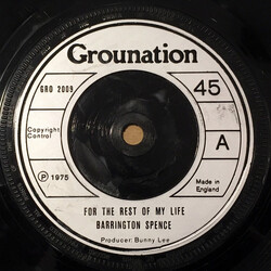 Barrington Spence For The Rest Of My Life USED VINYL 7INCH