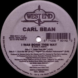 Carl Bean I Was Born This Way USED VINYL 12INCH 33 S RPM REISSUE REMASTERED