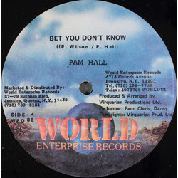 Pam Hall Bet You Don't Know USED VINYL 12INCH 45 RPM