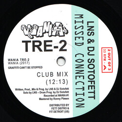 LNS (2) / DJ Sotofett Missed Connection USED VINYL 12INCH 33 S RPM