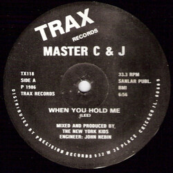 Master C & J When You Hold Me USED VINYL 12INCH 33 S RPM