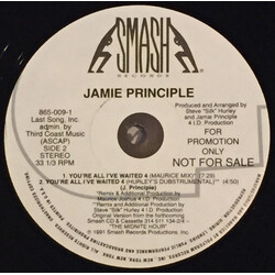 Jamie Principle You're All I've Waited 4 USED VINYL 12INCH 33 S RPM PROMO