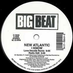 New Atlantic I Know USED VINYL 12INCH 33 S RPM STEREO
