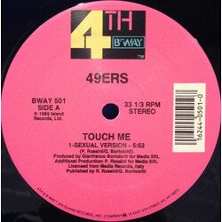 49ers Touch Me (Sexual Version) USED VINYL 12INCH 33 S RPM SINGLE STEREO