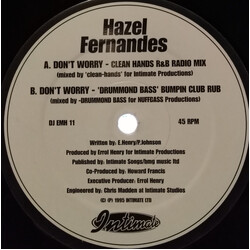 Hazel Fernandez Don't Worry USED VINYL 12INCH 45 RPM PROMO
