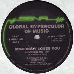 Global Hypercolor Of Music Somebody Loves You USED VINYL 12INCH