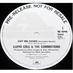 Lloyd Cole & The Commotions Cut Me Down (Remix) USED VINYL 12INCH 45 RPM PROMO