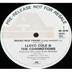 Lloyd Cole & The Commotions Brand New Friend USED VINYL 12INCH 45 RPM MAXI-SINGLE PROMO