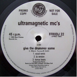 Ultramagnetic MC's Give The Drummer Some USED VINYL 12INCH 45 RPM PROMO