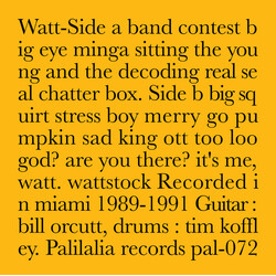 Watt (2) Recorded In Miami 1989-1991 Vinyl LP USED