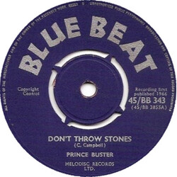 Prince Buster Don't Throw Stones USED VINYL 7INCH 45 RPM SINGLE