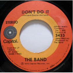 The Band Don't Do It / Rag Mama Rag USED VINYL 7INCH 45 RPM SINGLE