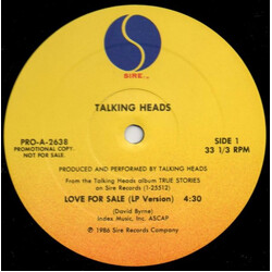 Talking Heads Love For Sale (LP Version) USED VINYL 12INCH PROMO 33 S RPM