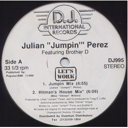 Julian "Jumpin" Perez / Brother D Let's Work USED VINYL 12INCH 33 S RPM
