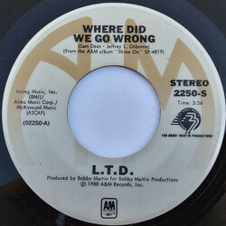 L.T.D. Where Did We Go Wrong USED VINYL 7INCH 45 RPM SINGLE STEREO