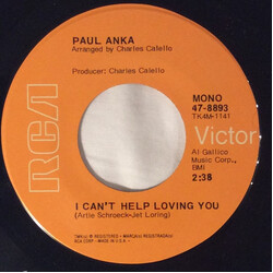 Paul Anka I Can't Help Loving You / Can't Get Along Very Well Without Her USED VINYL 7INCH 45 RPM SINGLE REISSUE