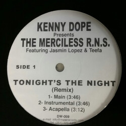 The Merciless R.N.S. Tonight's the Night Remix / Stand Up USED VINYL 12INCH 33 S RPM