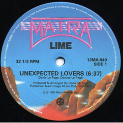 Lime (2) Unexpected Lovers USED VINYL 12INCH 33 S RPM