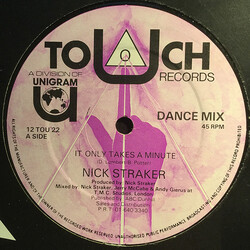 Nick Straker It Only Takes A Minute USED VINYL 12INCH 45 RPM