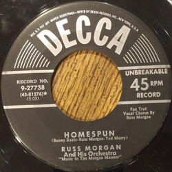 Russ Morgan And His Orchestra Homespun USED VINYL 7INCH 45 RPM