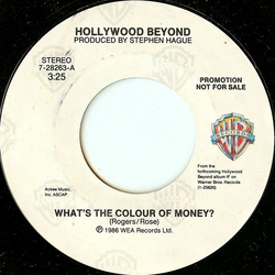 Hollywood Beyond What's The Colour Of Money? Vinyl 7" USED
