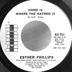 Esther Phillips Home Is Where The Hatred Is USED VINYL 7INCH 45 RPM SINGLE PROMO STEREO
