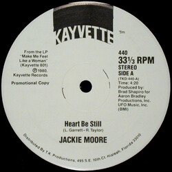 Jackie Moore Heart Be Still / Singing Funky Music Turns Me On / At The Top Of The Hill USED VINYL 12INCH 33 S RPM PROMO