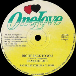 Frankie Paul / Trevor Sparks Right Back To You / Try Try Vinyl 12" USED