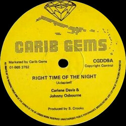 Carlene Davis / Johnny Osbourne Right Time Of The Night / Baby I Love You Vinyl 12" USED
