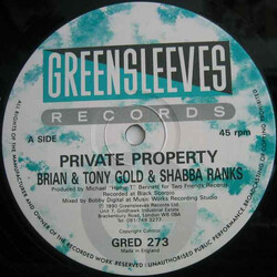 Brian & Tony Gold / Shabba Ranks Private Property Vinyl 12" USED