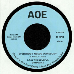 LT & The Soulful Dynamics Everybody Needs Somebody / Crazy About You Baby USED VINYL 7INCH 45 RPM SINGLE REISSUE