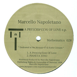 Marcello Napoletano A Prescription Of Love E.P. USED VINYL 12INCH 33 S RPM EP