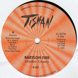 Junior Grant Babylon Fire USED VINYL 12INCH 45 RPM SINGLE