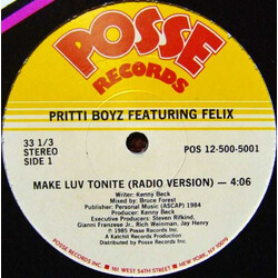 Pritti Boyz / Felix (22) Make Luv Tonite USED VINYL 12INCH 33 S RPM