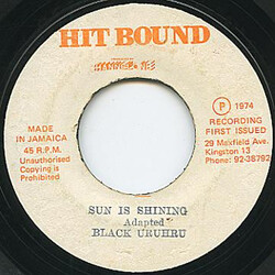 Black Uhuru Sun Is Shining USED VINYL 7INCH 45 RPM