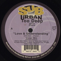 Too Deep / Zhana Saunders Love & Understanding (The Remixes) USED VINYL 12INCH 33 S RPM