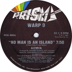 Warp 9 No Man Is An Island (Remix) USED VINYL 12INCH 33 S RPM