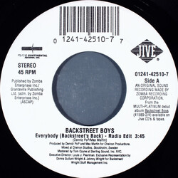 Backstreet Boys Everybody (Backstreet's Back) USED VINYL 7INCH 45 RPM SINGLE STEREO