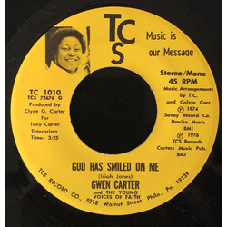Gwen Carter / Young Voices Of Faith God Has Smiled On Me / You Can Talk To Jesus Any Time USED VINYL 7INCH