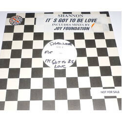 Shannon It's Got To Be Love (The Joy Foundation Remixes) USED VINYL 12INCH PROMO WHITE LABEL