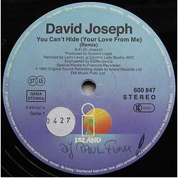 David Joseph You Can't Hide (Your Love From Me) USED VINYL 12INCH 45 RPM
