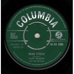Cliff Richard & The Drifters Mean Streak USED VINYL 7INCH 45 RPM SINGLE