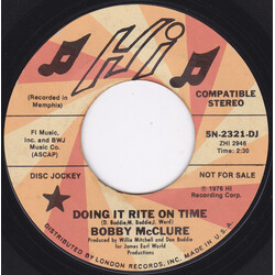 Bobby McClure Doing It Rite On Time USED VINYL 7INCH 45 RPM SINGLE PROMO